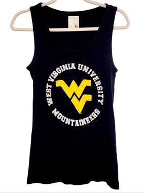 Cafe Fear Trading Co. | WVU Mountaineers Navy Tank Top With Gold Logo (Size XL)